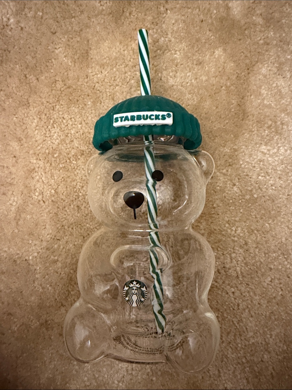 Starbucks Bear Glass Coffee Cup